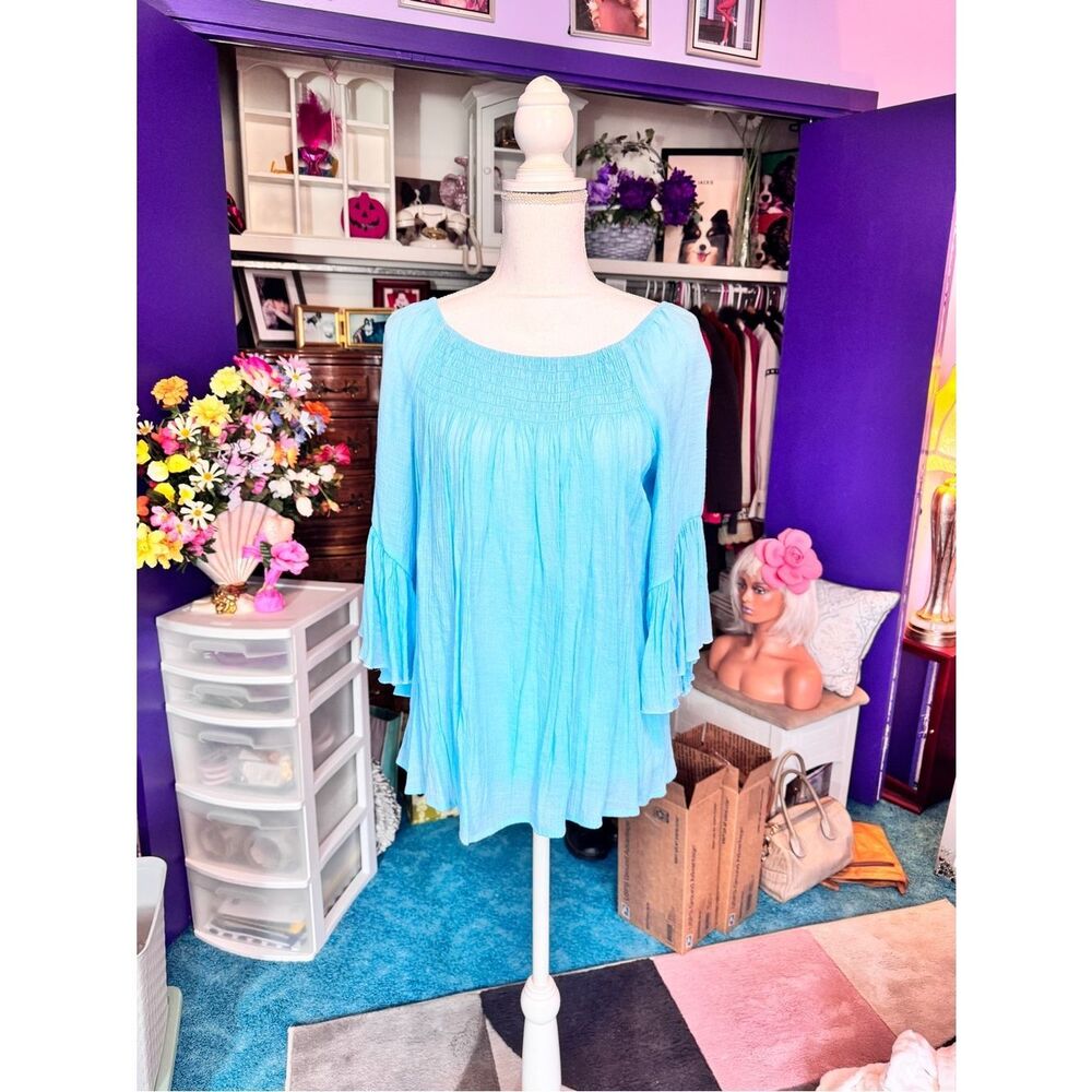 Chico's Light Blue Peasant Tunic